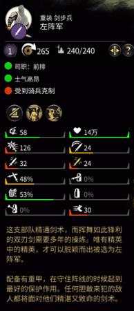 《全面战争：三国》兵种使用武器数值分析——高级破甲剑