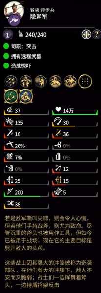 《全面战争：三国》隐斧军属性分析