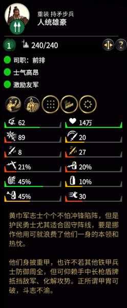 《全面战争：三国》人统雄豪属性分析
