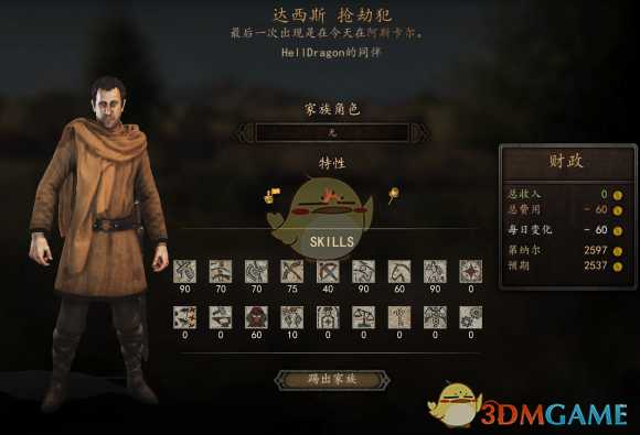 《骑马与砍杀2》全NPC属性特长一览