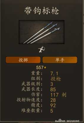 《骑马与砍杀2》巴丹尼亚野人装备一览 实战强度分析