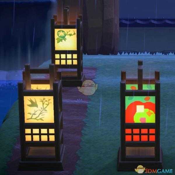 《集合啦！动物森友会》方形纸罩座灯的色彩分析