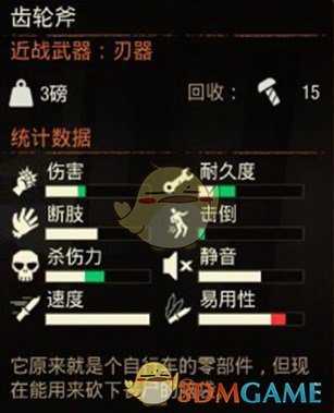 《腐烂国度2》齿轮斧武器属性分享