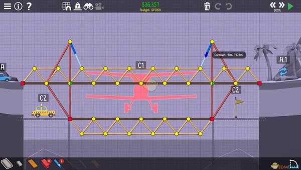 《桥梁建筑师2》熔岩峡谷分离关卡攻略