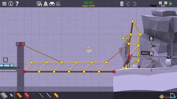 《桥梁建筑师2》血红冲沟活板之桥攻略