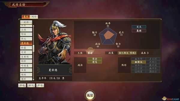 《三国志14》夏侯德武将点评