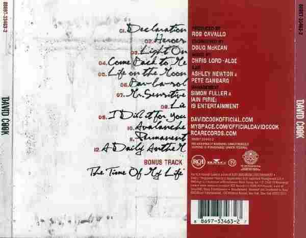 【流行摇滚】大卫·库克《同名专辑》2008[FLAC+CUE/整轨]