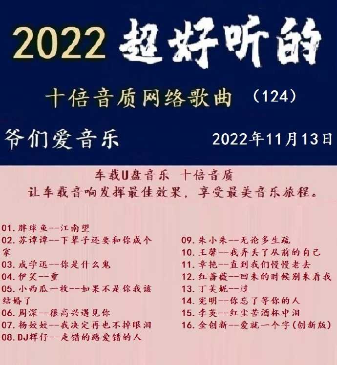 群星《2022超好听的十倍音质网络歌曲(124)》WAV分轨
