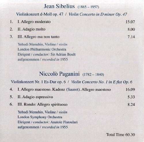 【古典音乐】梅纽因《诞辰100周年纪念》4CD[FLAC+CUE整轨