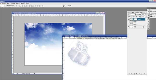 Photoshop将人物图片打造出创意的飘逸感觉的云彩背景效果