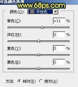 Photoshop调出欧美暗青色建筑边的情侣图片