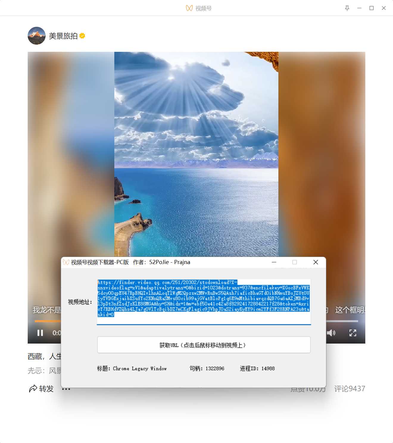 【原创软件】某信视频号视频无水印下载器,吾爱首发